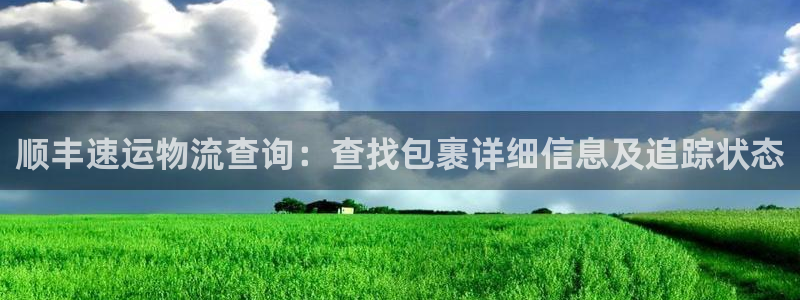 南宫豪门国际怎么注册：顺丰速运物流查